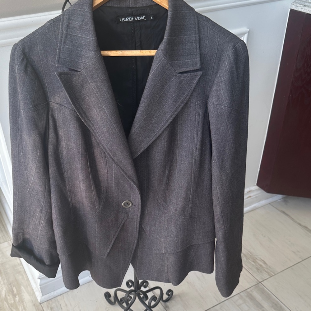 Lauren Vidal Charcoal Women's Blazer